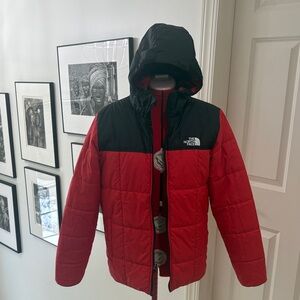 The North Face Reversible Red and Black Kids Puffer Jacket